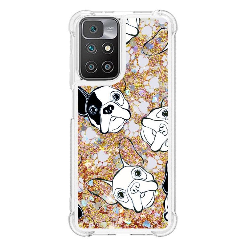 Hoesje voor Xiaomi Redmi 10 Mr Dog Pailletten