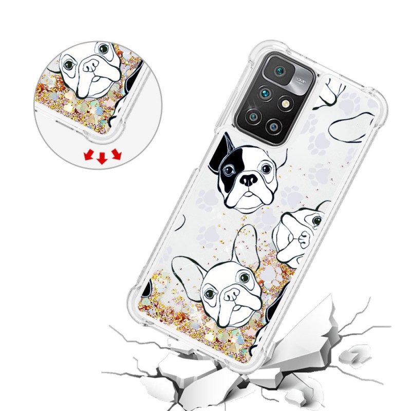 Hoesje voor Xiaomi Redmi 10 Mr Dog Pailletten