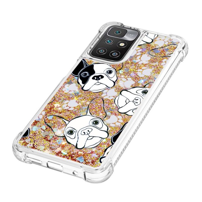 Hoesje voor Xiaomi Redmi 10 Mr Dog Pailletten