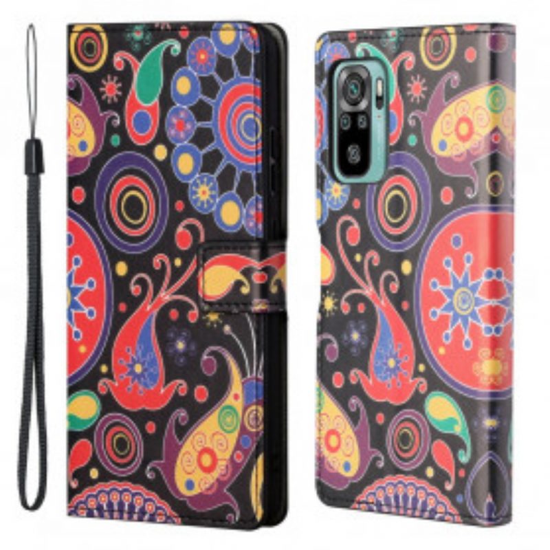 Leren Hoesje voor Xiaomi Redmi 10 Galaxy-ontwerp