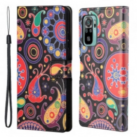 Leren Hoesje voor Xiaomi Redmi 10 Galaxy-ontwerp