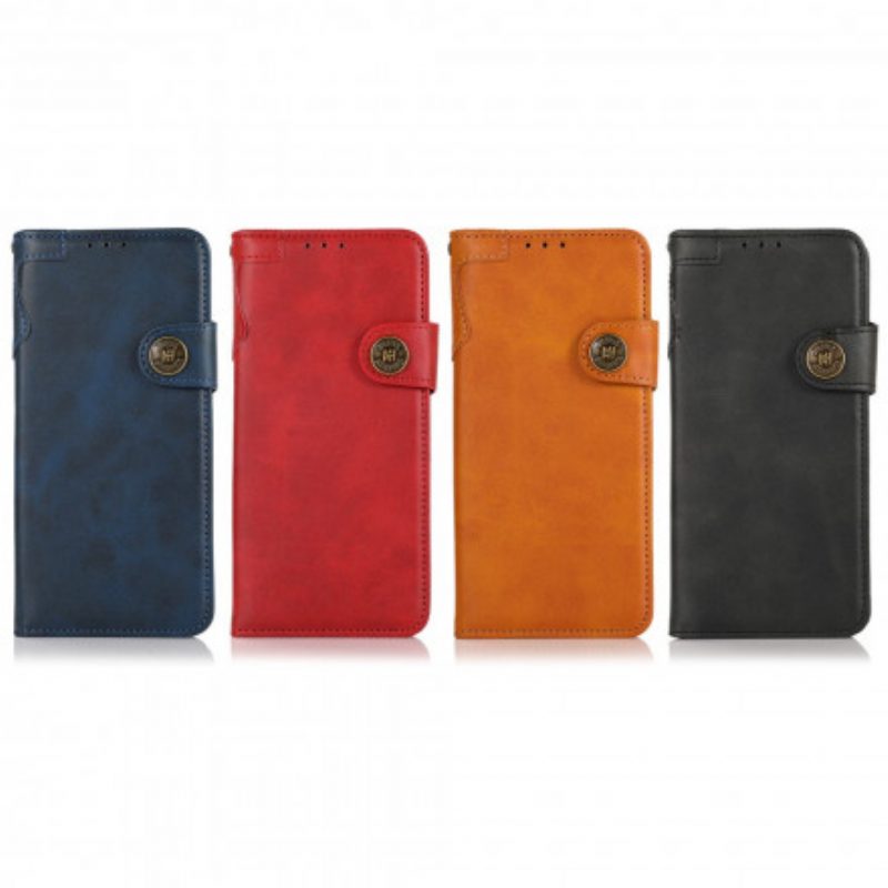 Leren Hoesje voor Xiaomi Redmi 10 Khazneh Magnetische Knop