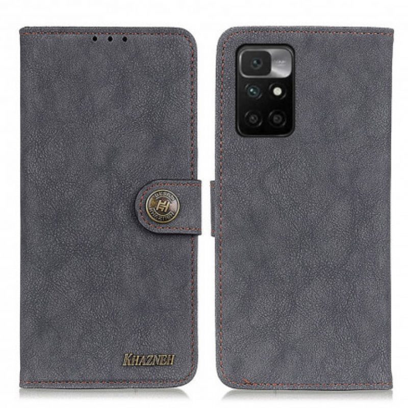 Leren Hoesje voor Xiaomi Redmi 10 Khazneh Retro Splitleer