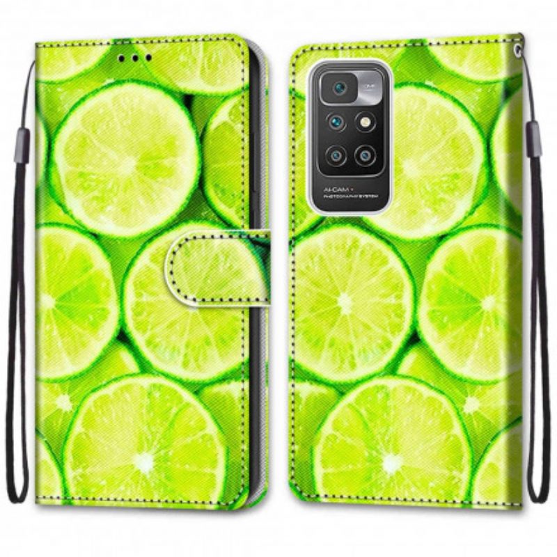 Leren Hoesje voor Xiaomi Redmi 10 Limoenen