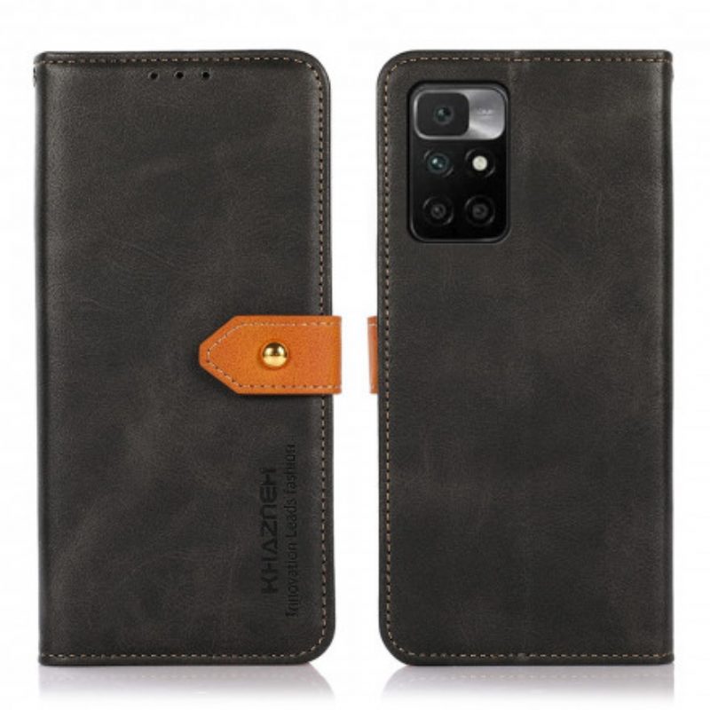 Leren Hoesje voor Xiaomi Redmi 10 Met Khazneh-riem