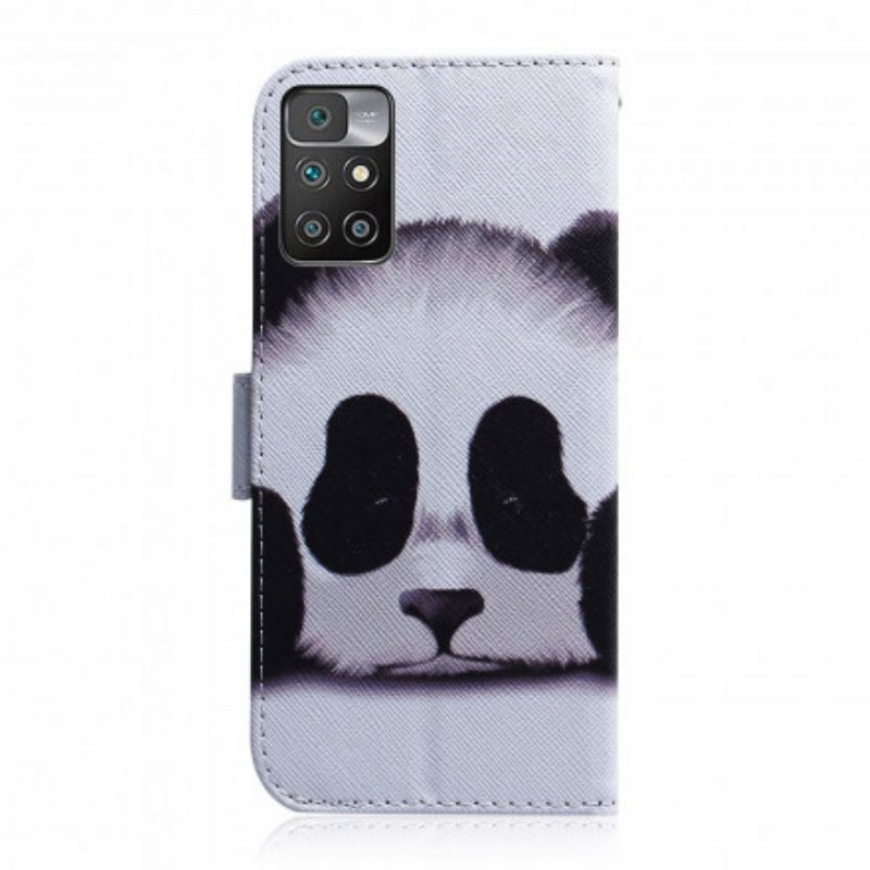 Leren Hoesje voor Xiaomi Redmi 10 Panda Gezicht