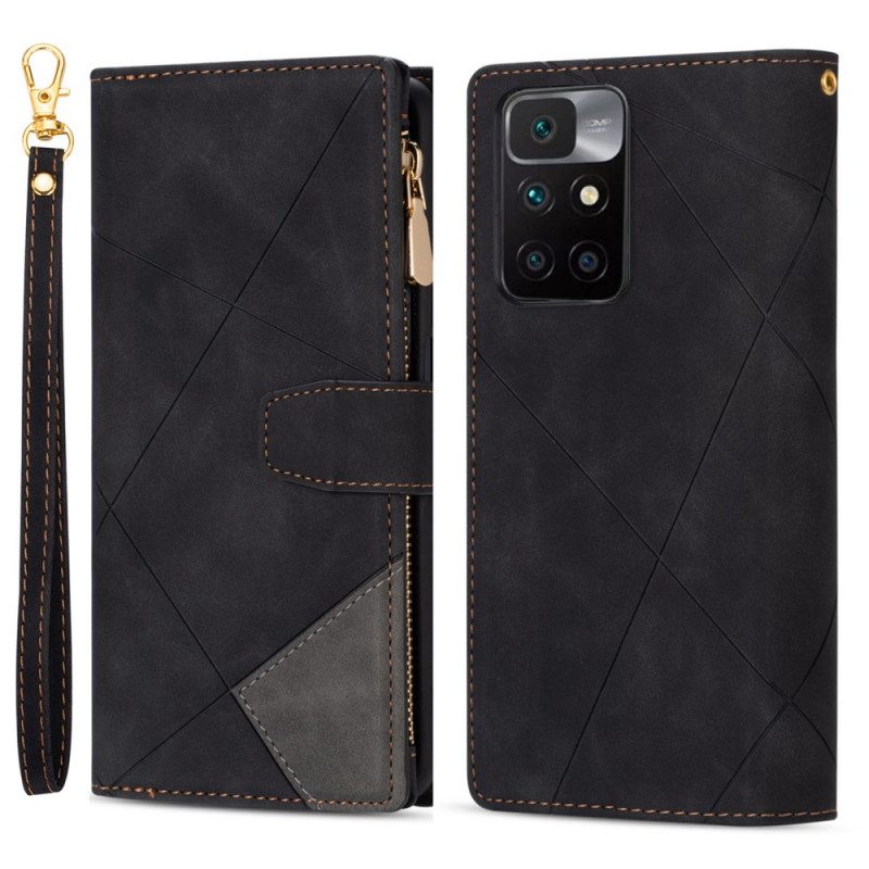 Leren Hoesje voor Xiaomi Redmi 10 Portemonnee En Lanyard