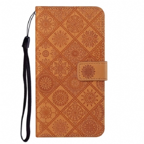 Leren Hoesje voor Xiaomi Redmi 10 Tapijt Patroon