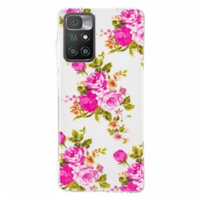 Telefoonhoesje voor Xiaomi Redmi 10 Fluorescerende Vrijheidsbloemen