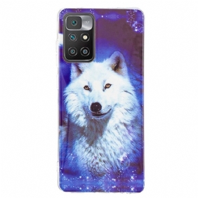 Telefoonhoesje voor Xiaomi Redmi 10 Fluorescerende Wolf