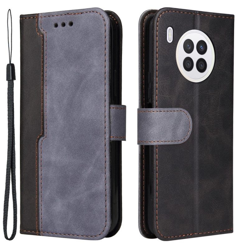 Leren Hoesje voor Honor 50 Lite Faux Leather Flashy Met Riem