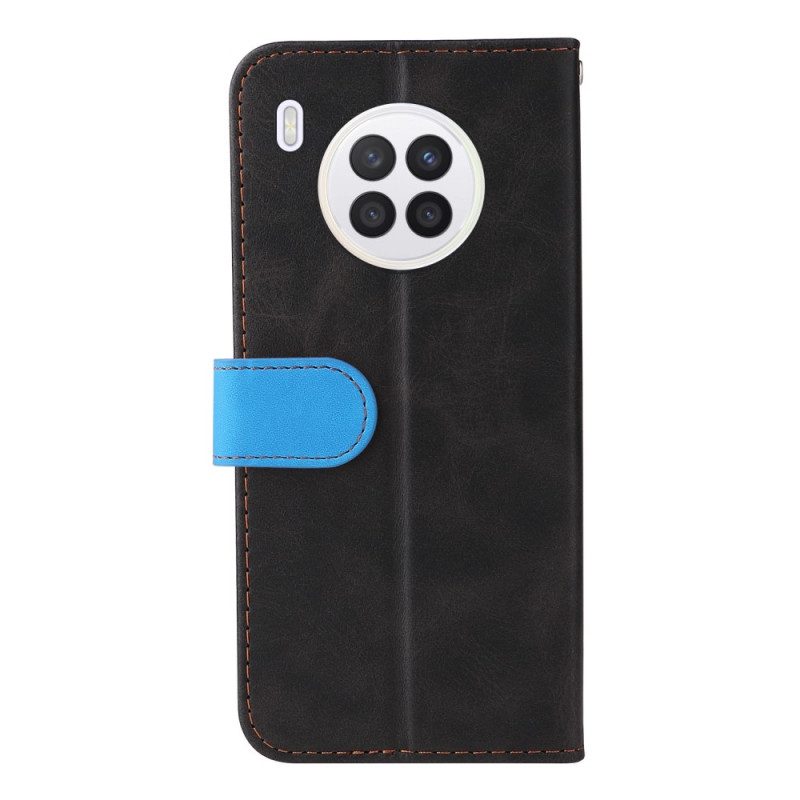 Leren Hoesje voor Honor 50 Lite Faux Leather Flashy Met Riem