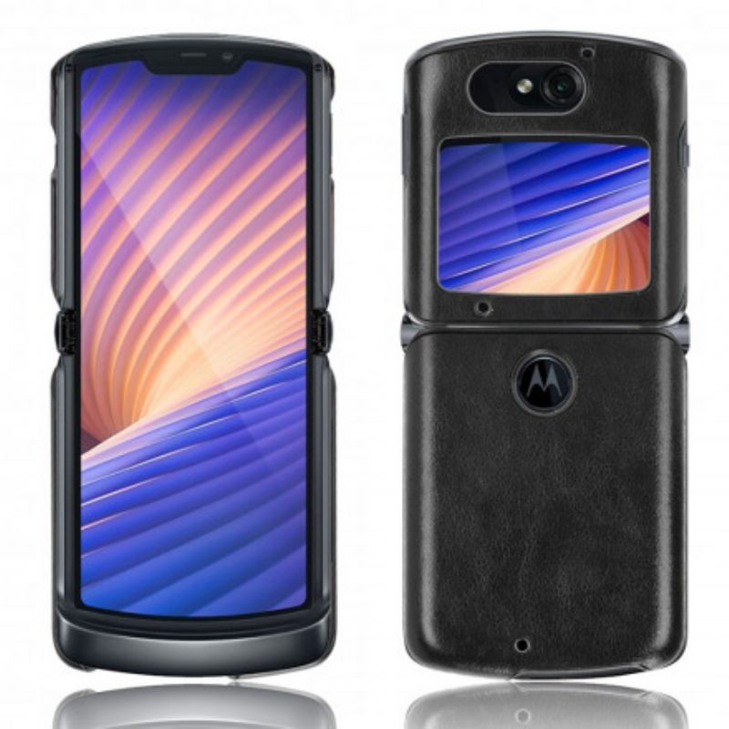 Hoesje voor Motorola Razr 5G Lychee Kunstleer