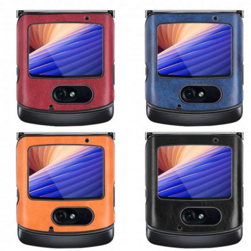 Telefoonhoesje voor Motorola Razr 5G Kunstleer Stiksels