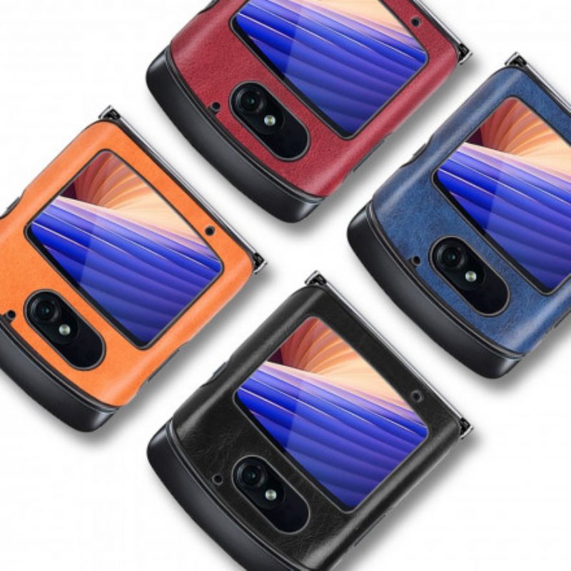 Telefoonhoesje voor Motorola Razr 5G Kunstleer Stiksels