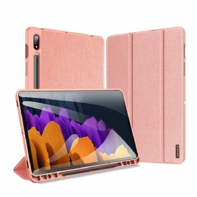 Bescherming Hoesje voor Samsung Galaxy Tab S7 FE Domo-serie Dux-ducis