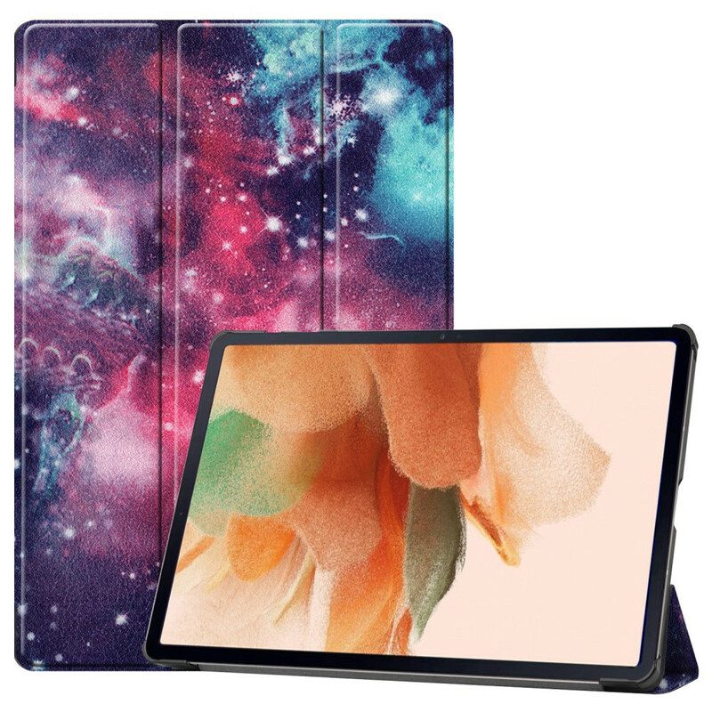 Bescherming Hoesje voor Samsung Galaxy Tab S7 FE Space Pennenhouder