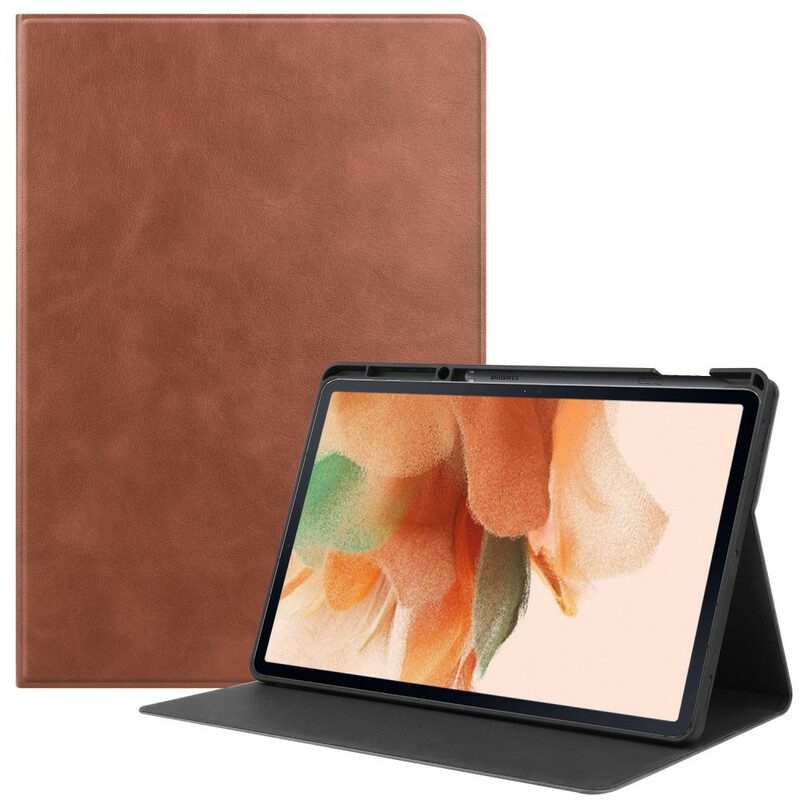 Cover voor Samsung Galaxy Tab S7 FE Getextureerd Kunstleer