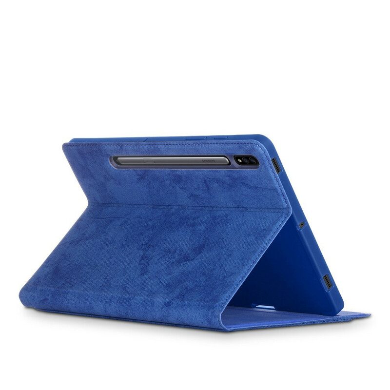 Cover voor Samsung Galaxy Tab S7 FE Zakelijk Leereffect