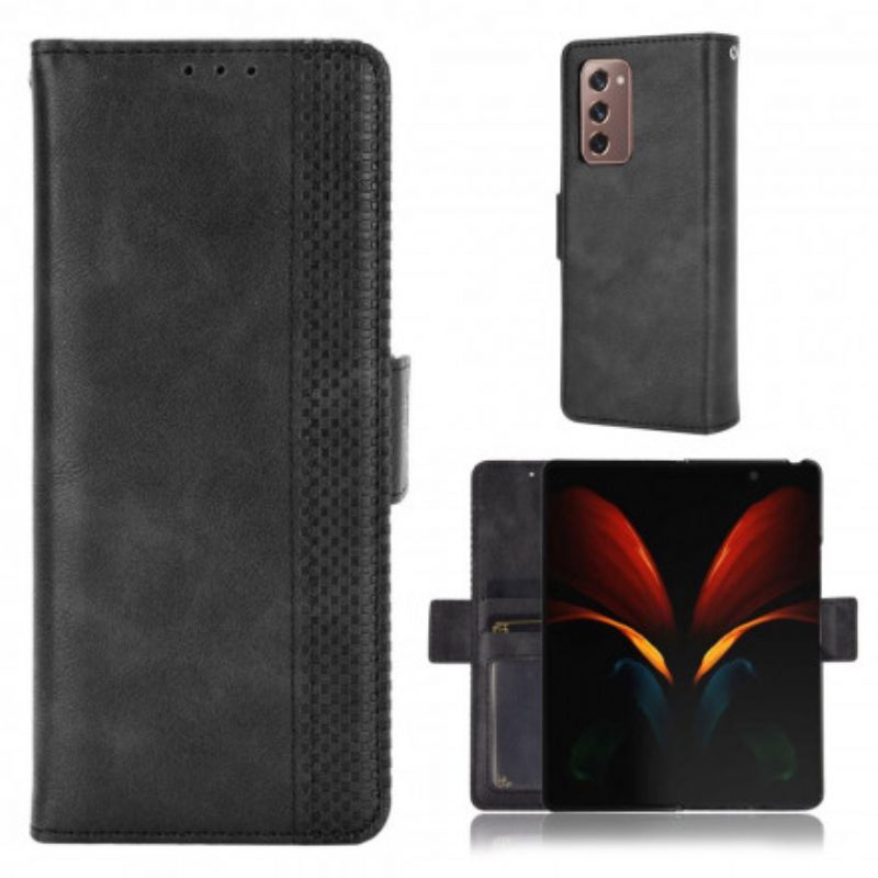 Flip Case voor Samsung Galaxy Z Fold 2 Gestileerd Leereffect