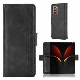 Flip Case voor Samsung Galaxy Z Fold 2 Gestileerd Leereffect