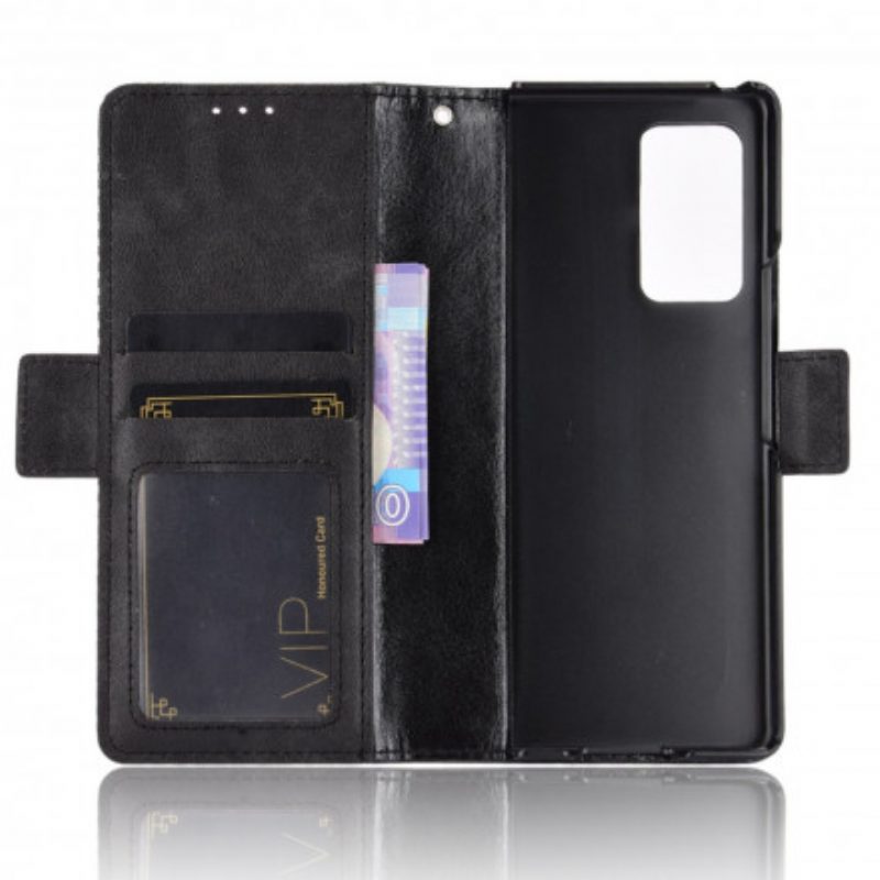 Flip Case voor Samsung Galaxy Z Fold 2 Gestileerd Leereffect