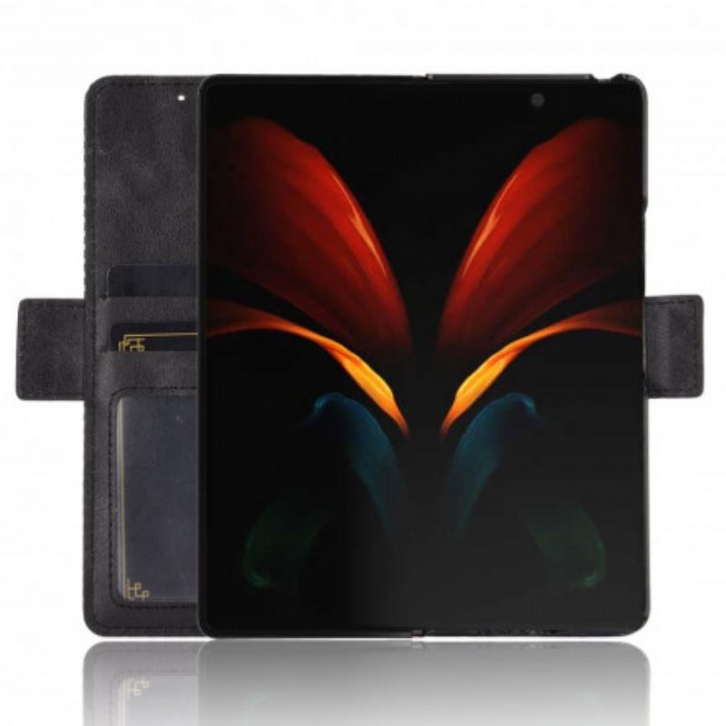 Flip Case voor Samsung Galaxy Z Fold 2 Gestileerd Leereffect