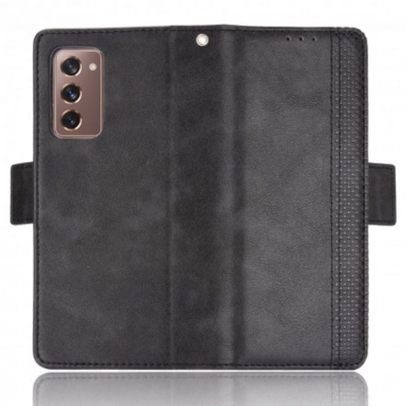 Flip Case voor Samsung Galaxy Z Fold 2 Gestileerd Leereffect