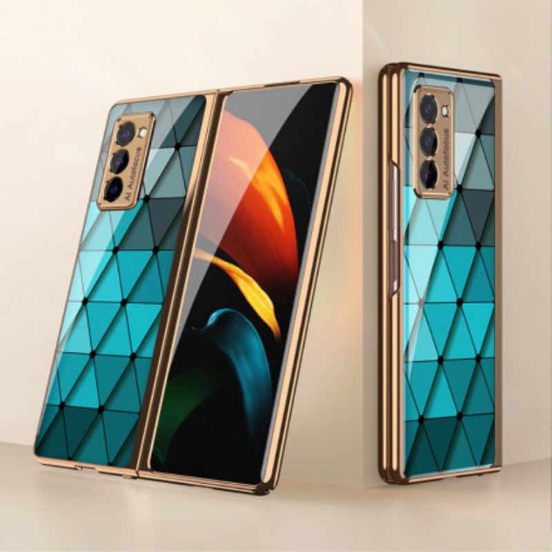 Hoesje voor Samsung Galaxy Z Fold 2 Driehoeken Van Gehard Glas Gkk