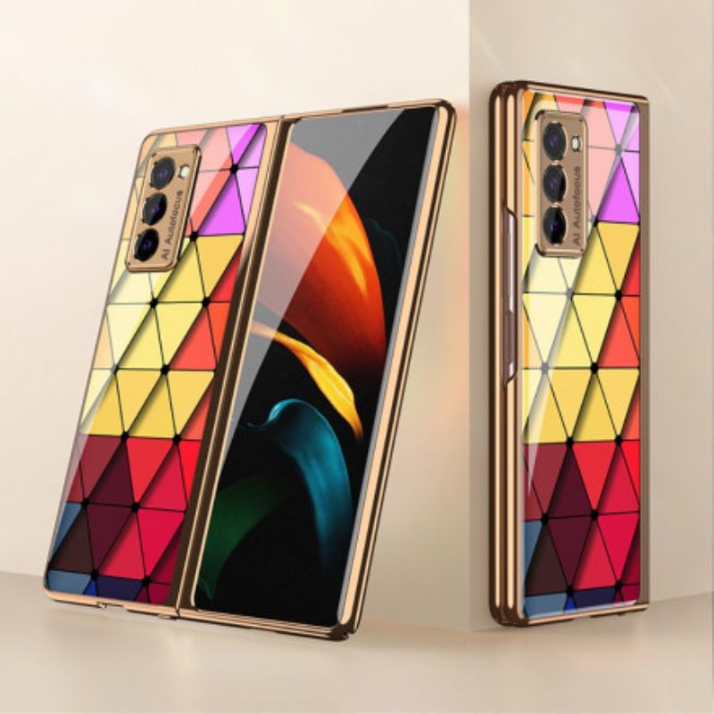 Hoesje voor Samsung Galaxy Z Fold 2 Driehoeken Van Gehard Glas Gkk