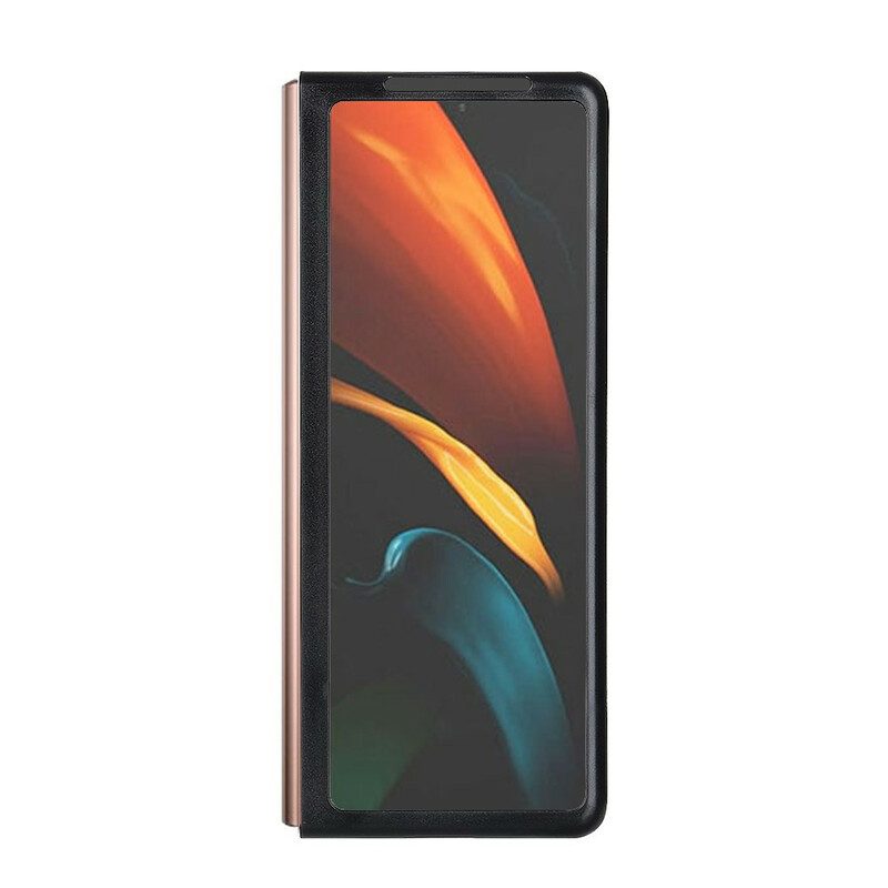 Hoesje voor Samsung Galaxy Z Fold 2 Echt Getextureerd Litchi-leer