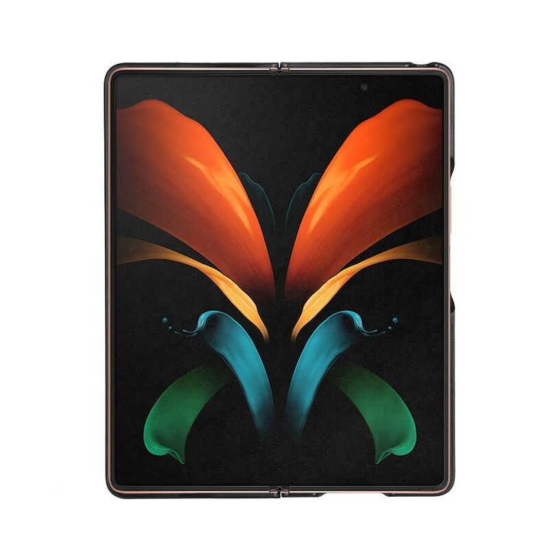 Hoesje voor Samsung Galaxy Z Fold 2 Echt Getextureerd Litchi-leer