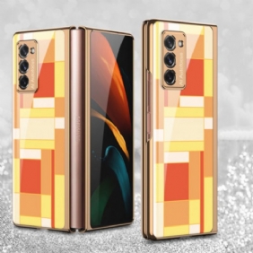 Hoesje voor Samsung Galaxy Z Fold 2 Gkk Gekleurd Design Gehard Glas