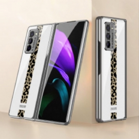 Hoesje voor Samsung Galaxy Z Fold 2 Gkk Leopard Gehard Glas