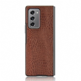 Hoesje voor Samsung Galaxy Z Fold 2 Krokodillenhuidstijl