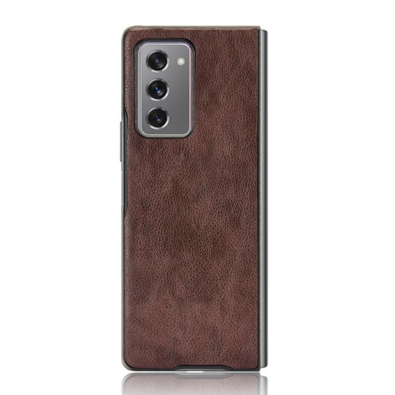 Hoesje voor Samsung Galaxy Z Fold 2 Lychee Kunstleer