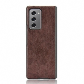 Hoesje voor Samsung Galaxy Z Fold 2 Lychee Kunstleer