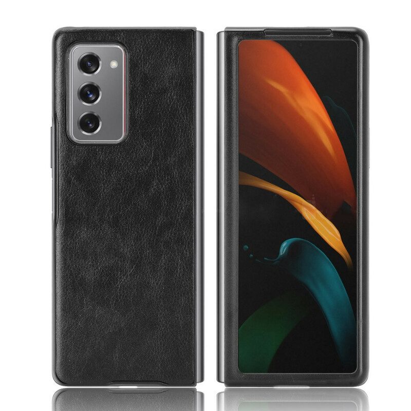 Hoesje voor Samsung Galaxy Z Fold 2 Lychee Kunstleer