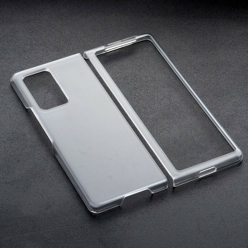 Hoesje voor Samsung Galaxy Z Fold 2 Mat Doorzichtig Plastic