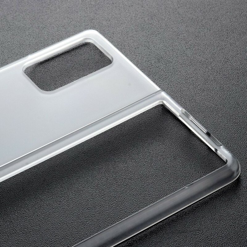 Hoesje voor Samsung Galaxy Z Fold 2 Mat Doorzichtig Plastic