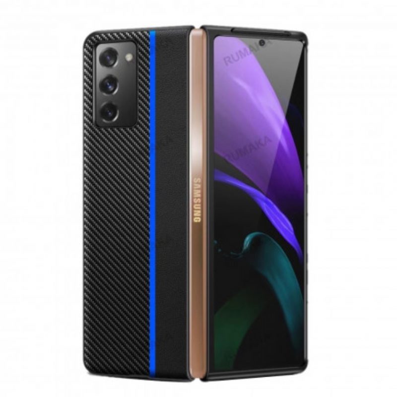 Hoesje voor Samsung Galaxy Z Fold 2 Premium Koolstofvezel