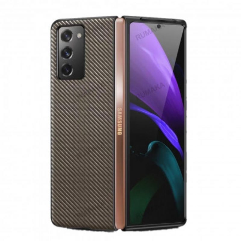 Hoesje voor Samsung Galaxy Z Fold 2 Premium Koolstofvezel