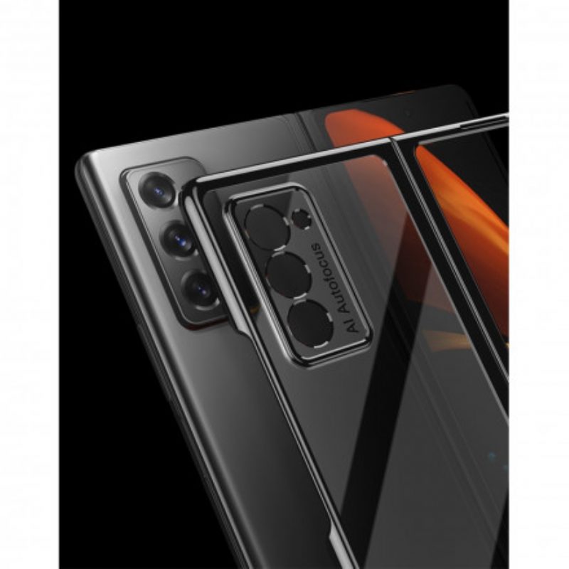 Hoesje voor Samsung Galaxy Z Fold 2 Transparante Metalen Randen Gkk