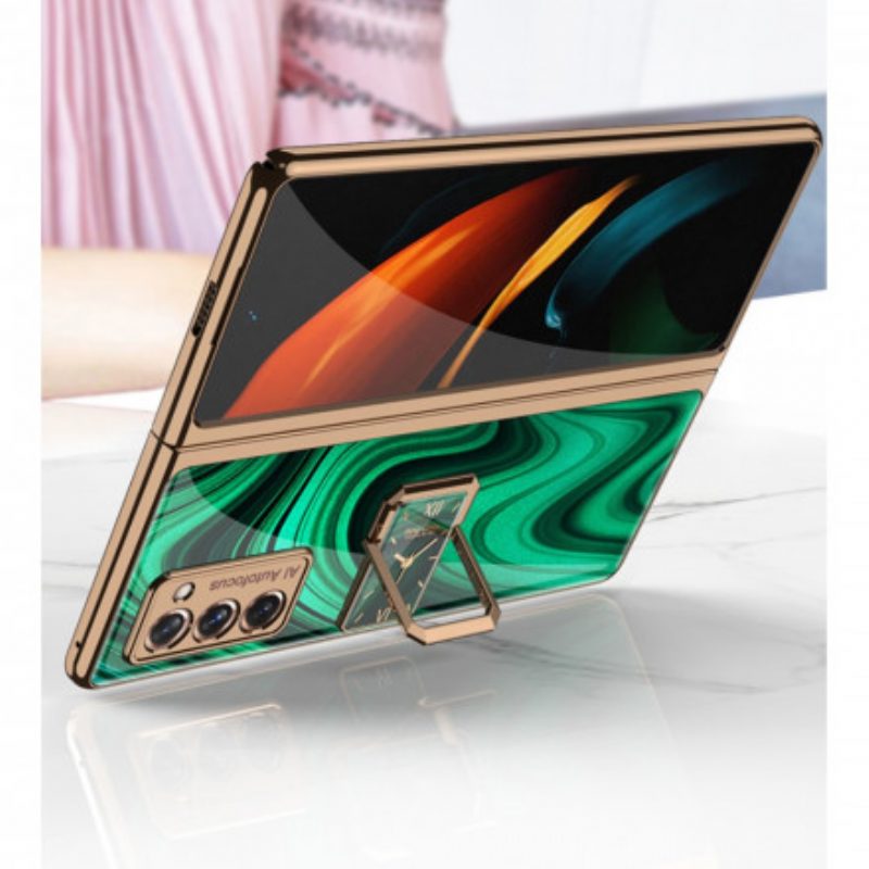 Hoesje voor Samsung Galaxy Z Fold 2 Vintage Klok En Gkk-standaard