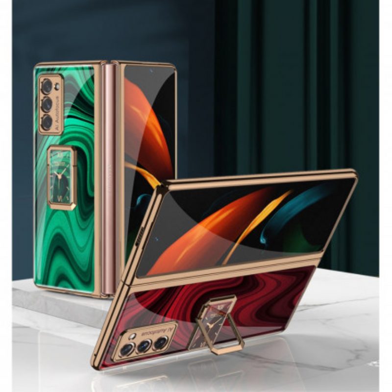 Hoesje voor Samsung Galaxy Z Fold 2 Vintage Klok En Gkk-standaard