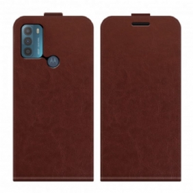 Leren Hoesje voor Moto G50 Folio-hoesje Verticale Flap Leer Effect