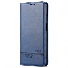 Bescherming Hoesje voor Samsung Galaxy M52 5G Folio-hoesje Azns Ledereffect