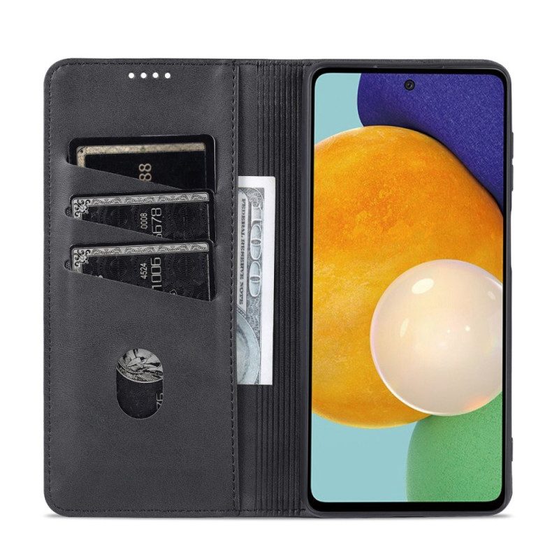 Bescherming Hoesje voor Samsung Galaxy M52 5G Folio-hoesje Azns Ledereffect