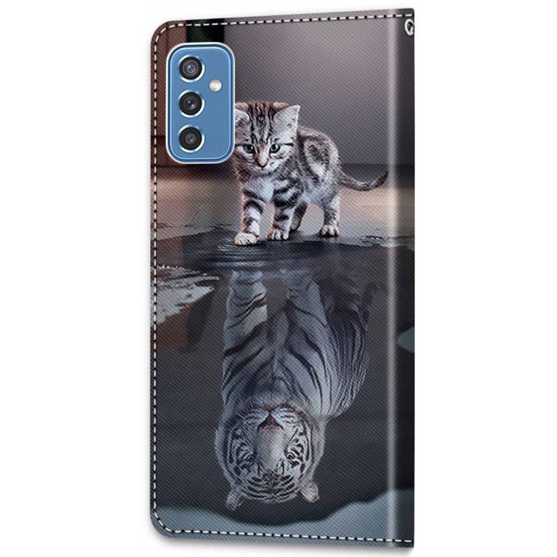 Flip Case voor Samsung Galaxy M52 5G Kat Dagdromen