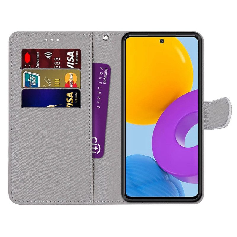 Flip Case voor Samsung Galaxy M52 5G Kat Dagdromen